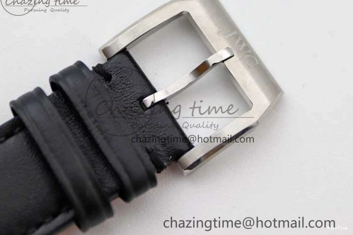 MIROTIME 0506 Vibrant Mark XVIII IW327001 SS M+F 1:1 Best Edition Black Dial on Black Leather Strap A 7055